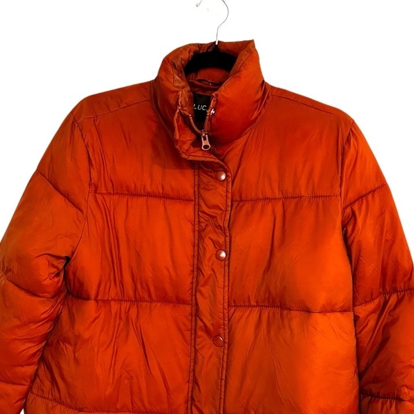 Deluc Pocketed Puffer Jacket- Brick- Size Small - Picture 7 of 14